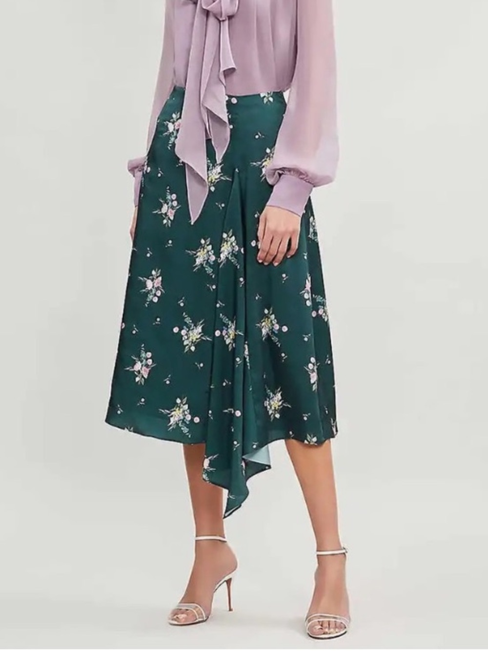 Ted Baker Anabell Flourish Asymmetric Floral Skirt Size 3